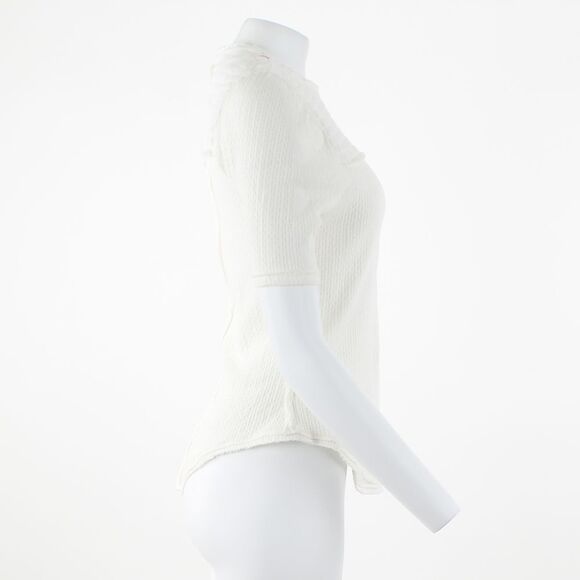 Free People Sugar Cube Ruched top in Optic White - Picture 5 of 6
